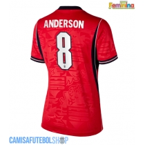 Camisa de time de futebol Inglaterra Elliot Anderson #8 Replicas 2º Equipamento Feminina Mundo 2026 Manga Curta